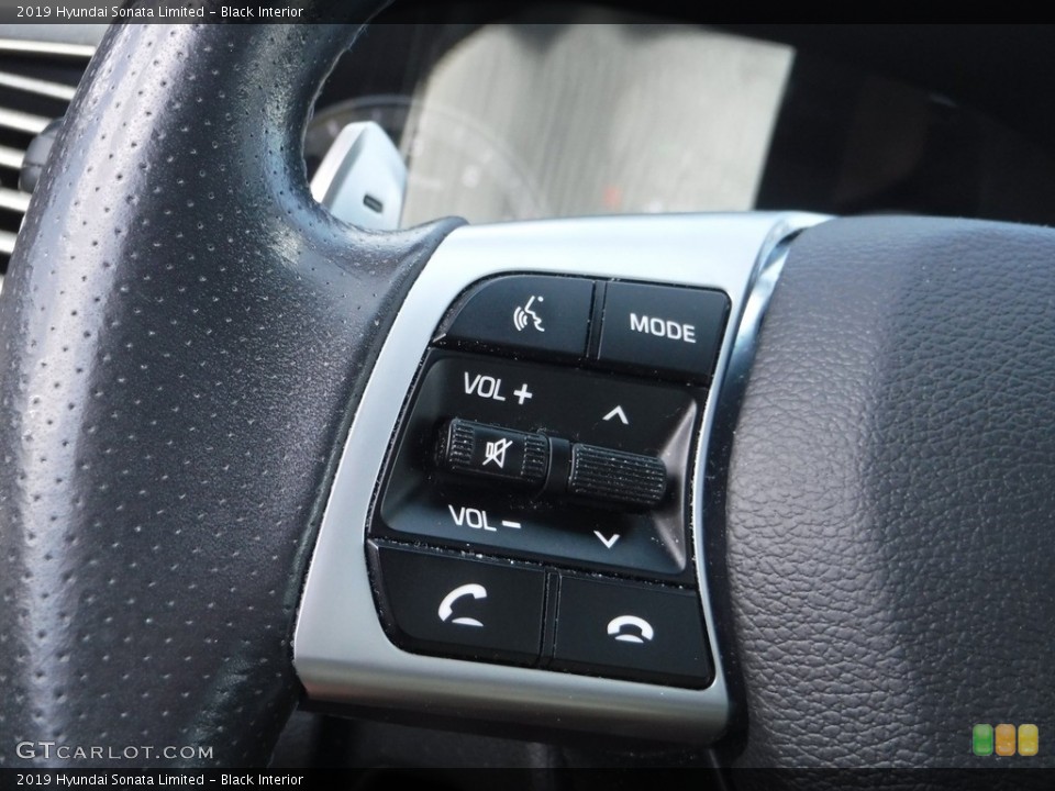 Black Interior Steering Wheel for the 2019 Hyundai Sonata Limited #142456476