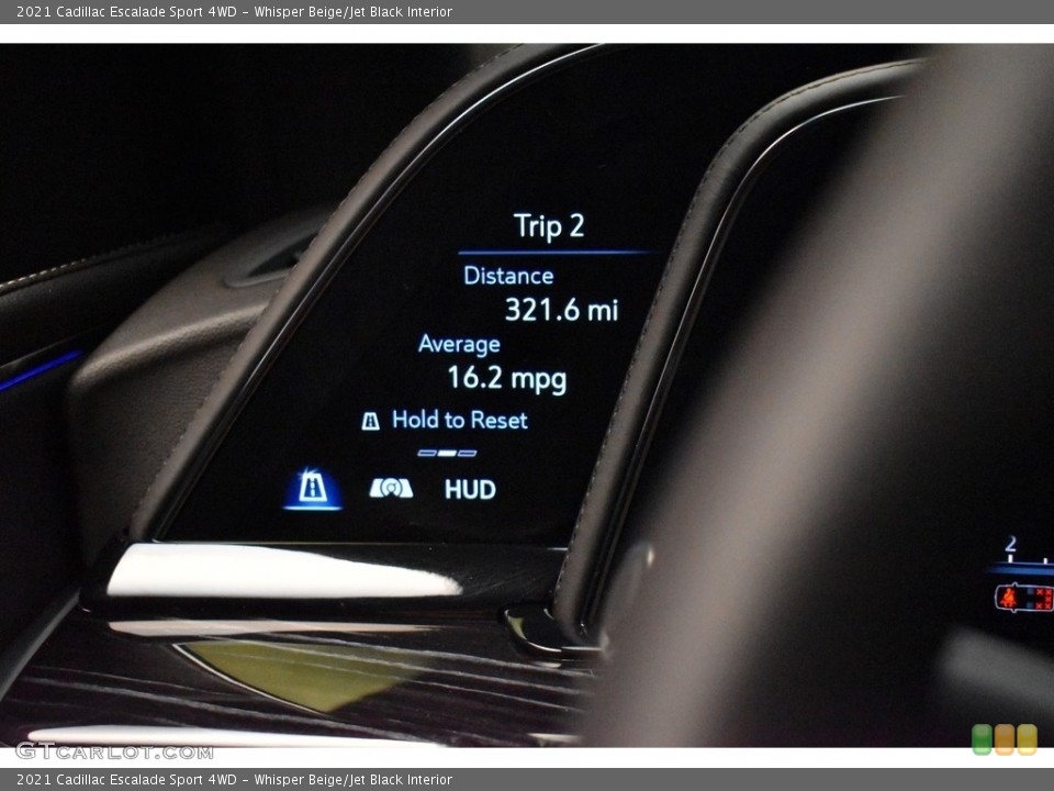Whisper Beige/Jet Black Interior Gauges for the 2021 Cadillac Escalade Sport 4WD #142457030