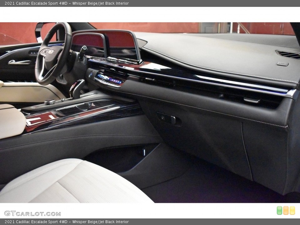 Whisper Beige/Jet Black Interior Dashboard for the 2021 Cadillac Escalade Sport 4WD #142457075