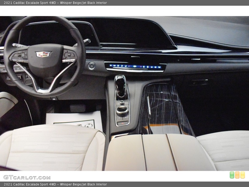 Whisper Beige/Jet Black Interior Dashboard for the 2021 Cadillac Escalade Sport 4WD #142457165