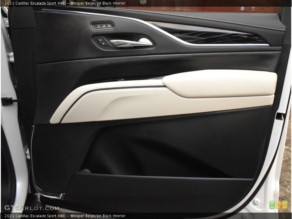 Whisper Beige/Jet Black Interior Door Panel for the 2021 Cadillac Escalade Sport 4WD #142457241