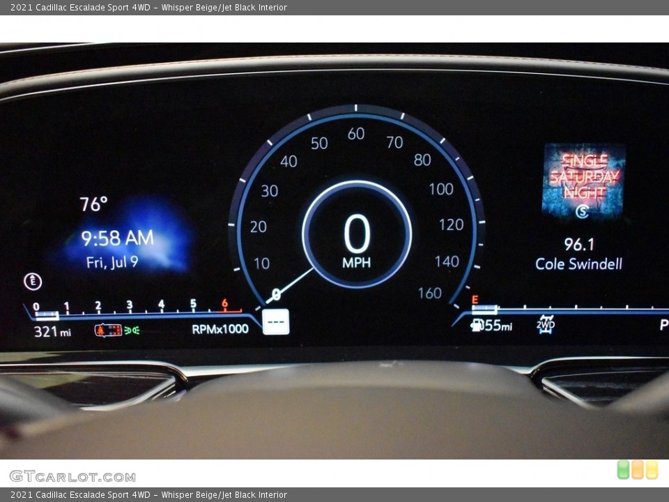 Whisper Beige/Jet Black Interior Gauges for the 2021 Cadillac Escalade Sport 4WD #142457288
