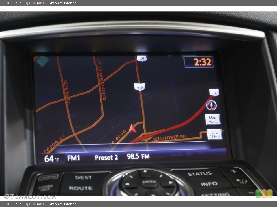 Graphite Interior Navigation for the 2017 Infiniti QX50 AWD #142457480