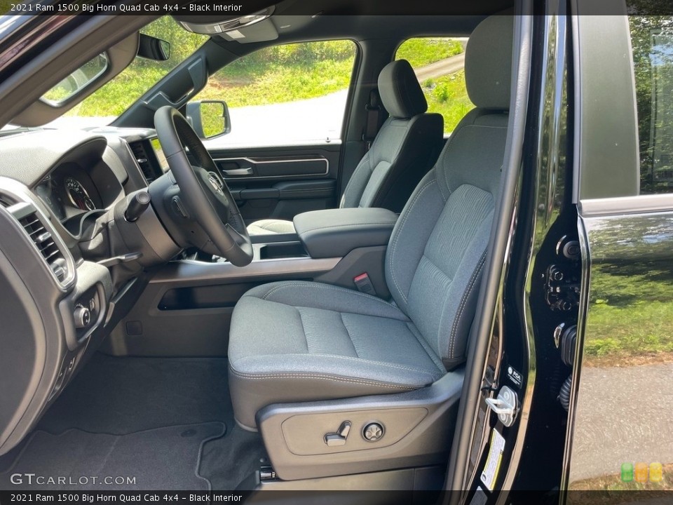 Black Interior Front Seat for the 2021 Ram 1500 Big Horn Quad Cab 4x4 #142457687