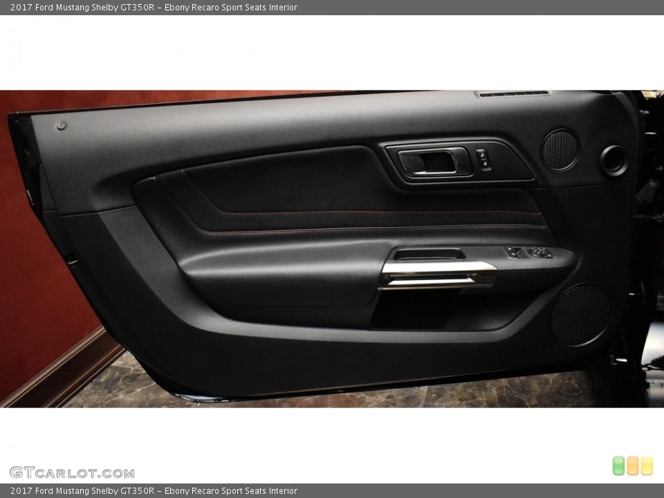 Ebony Recaro Sport Seats Interior Door Panel for the 2017 Ford Mustang Shelby GT350R #142457741