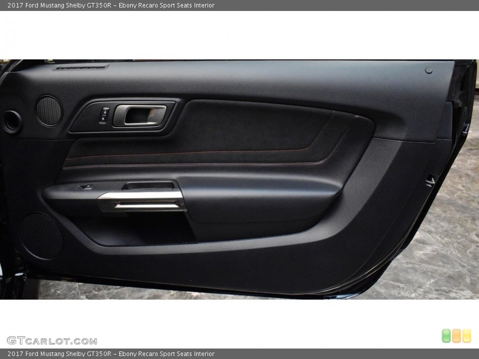 Ebony Recaro Sport Seats Interior Door Panel for the 2017 Ford Mustang Shelby GT350R #142457762