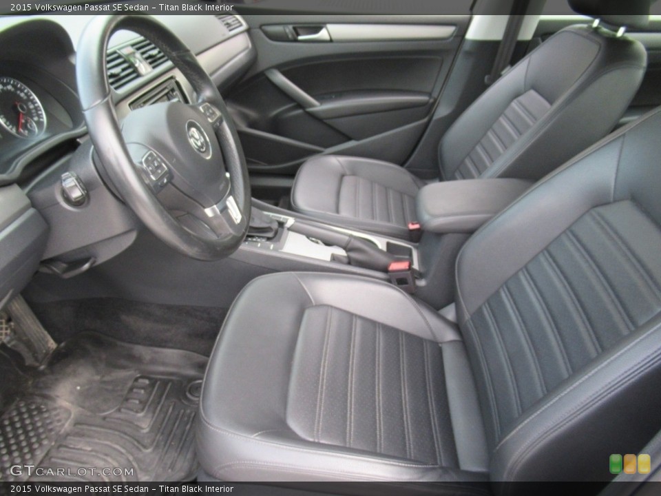 Titan Black Interior Front Seat for the 2015 Volkswagen Passat SE Sedan #142458908
