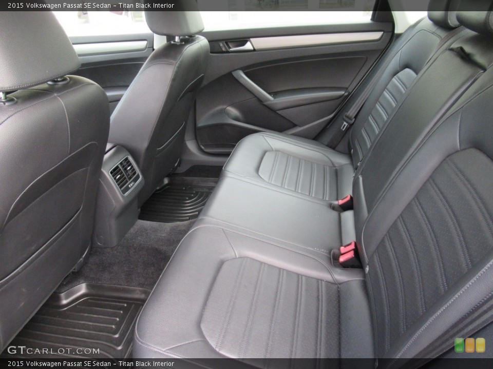 Titan Black Interior Rear Seat for the 2015 Volkswagen Passat SE Sedan #142458956