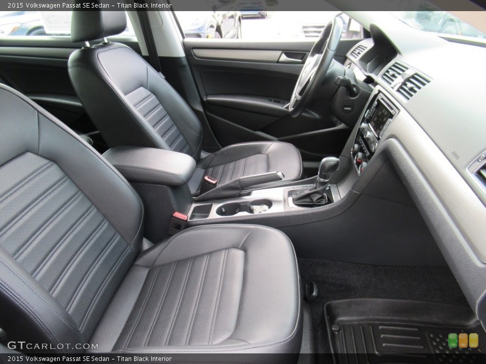 Titan Black Interior Front Seat for the 2015 Volkswagen Passat SE Sedan #142458980
