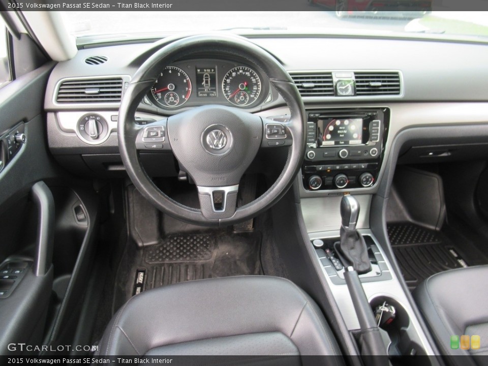 Titan Black Interior Dashboard for the 2015 Volkswagen Passat SE Sedan #142459034