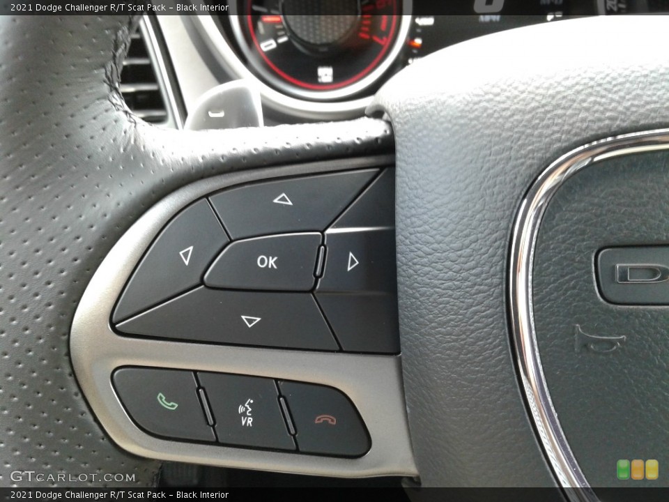 Black Interior Steering Wheel for the 2021 Dodge Challenger R/T Scat Pack #142465538