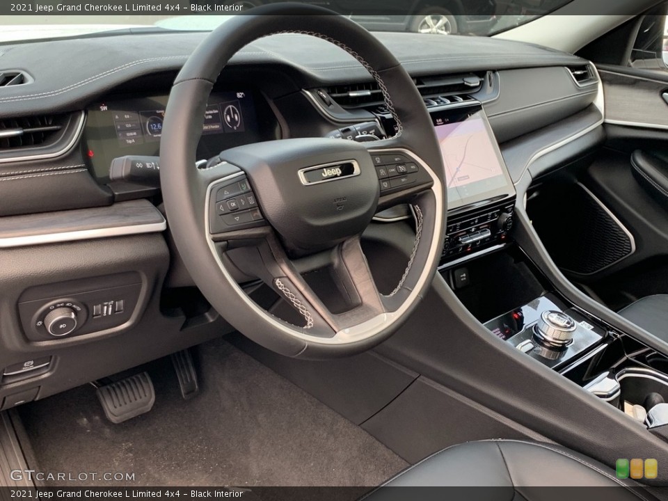 Black Interior Dashboard for the 2021 Jeep Grand Cherokee L Limited 4x4 #142473753