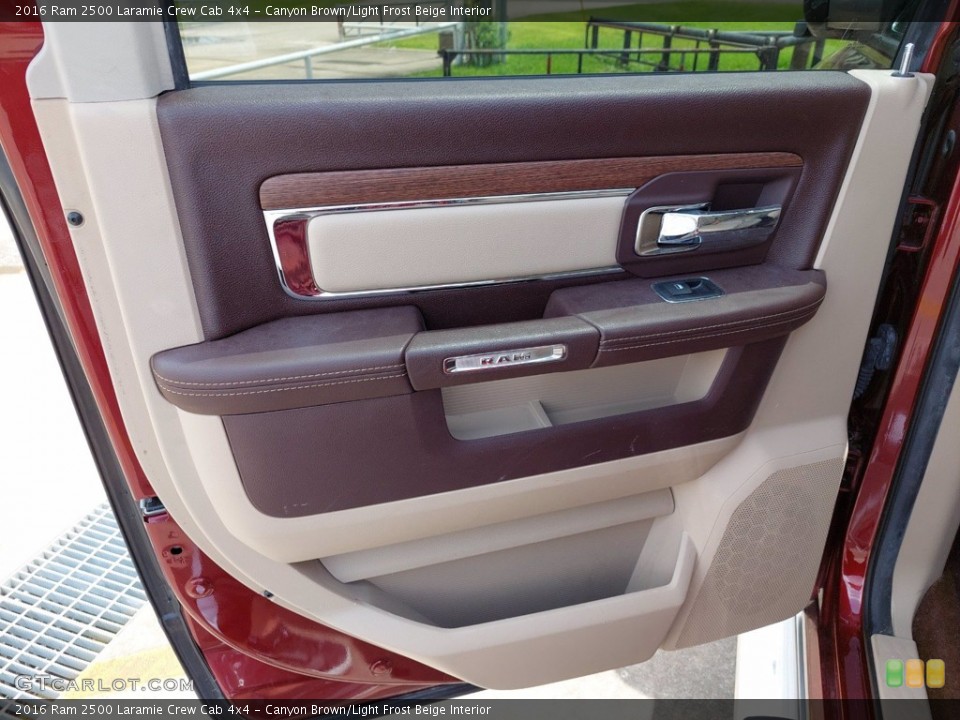 Canyon Brown/Light Frost Beige Interior Door Panel for the 2016 Ram 2500 Laramie Crew Cab 4x4 #142476009