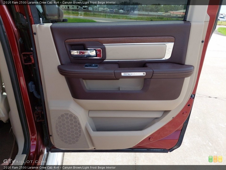 Canyon Brown/Light Frost Beige Interior Door Panel for the 2016 Ram 2500 Laramie Crew Cab 4x4 #142476039