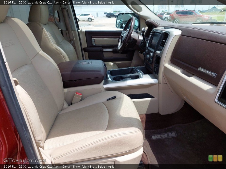 Canyon Brown/Light Frost Beige Interior Front Seat for the 2016 Ram 2500 Laramie Crew Cab 4x4 #142476114