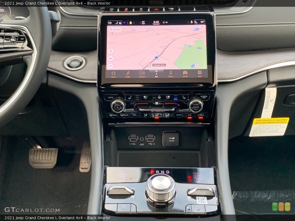 Black Interior Navigation for the 2021 Jeep Grand Cherokee L Overland 4x4 #142476192