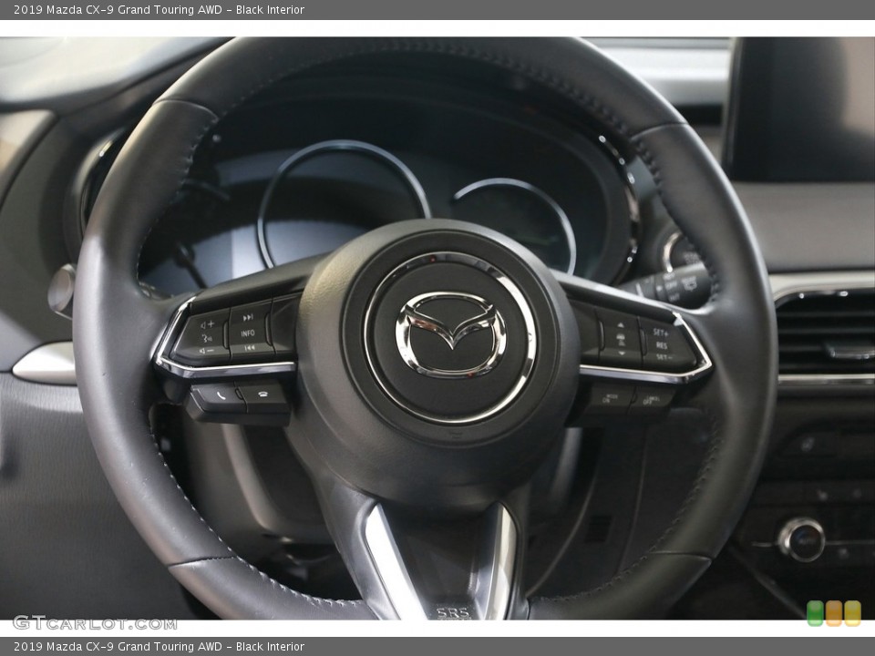 Black Interior Steering Wheel for the 2019 Mazda CX-9 Grand Touring AWD #142476714