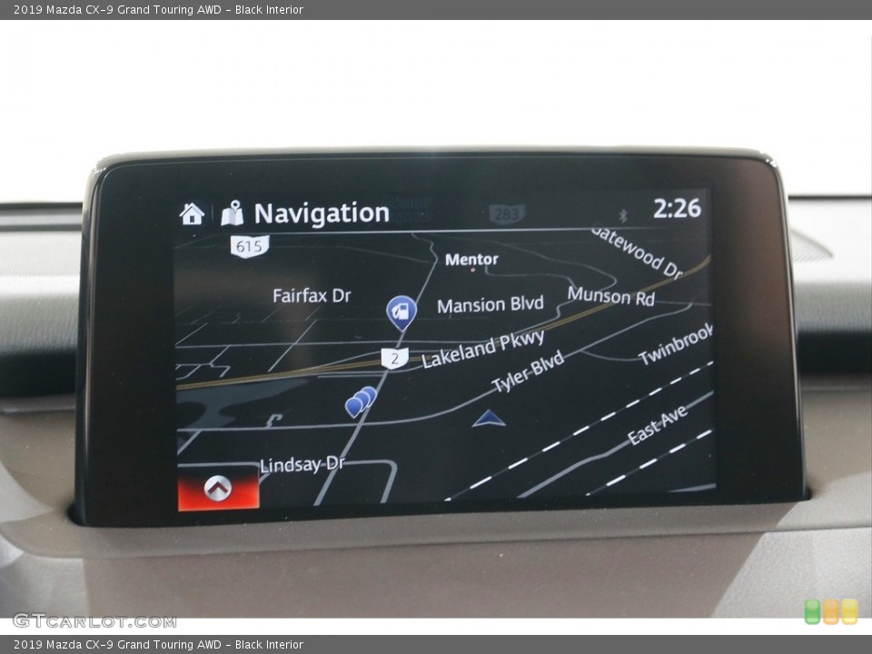 Black Interior Navigation for the 2019 Mazda CX-9 Grand Touring AWD #142476819