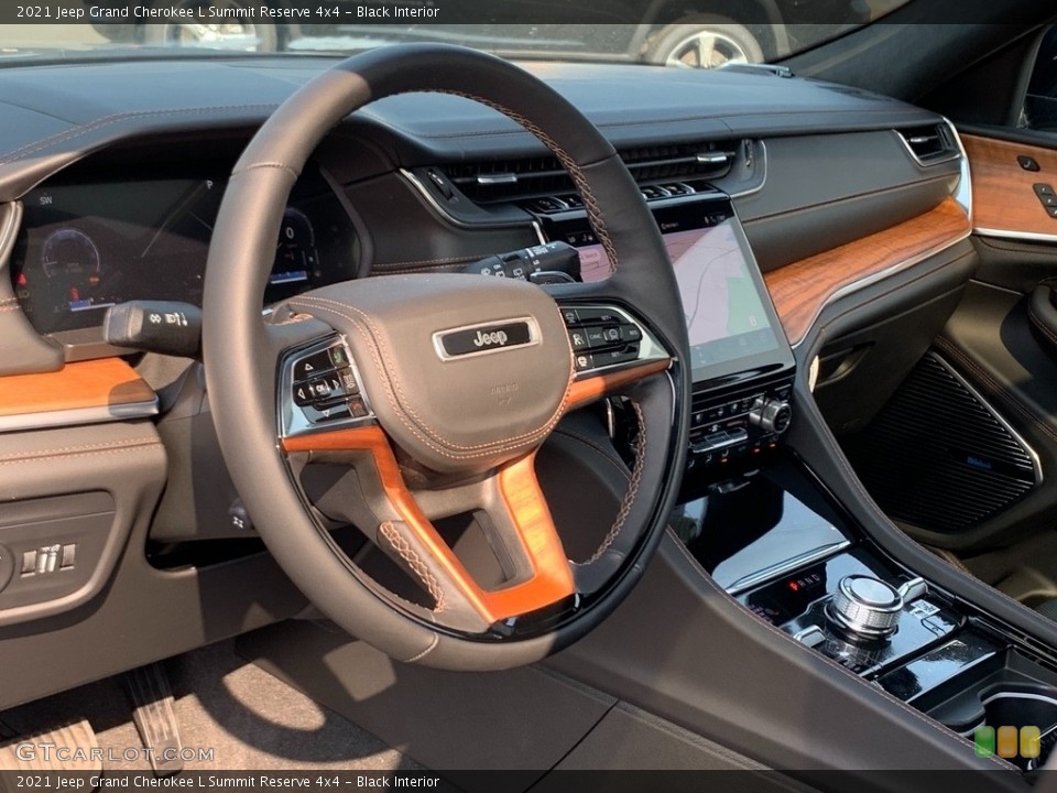 Black Interior Dashboard for the 2021 Jeep Grand Cherokee L Summit Reserve 4x4 #142476993