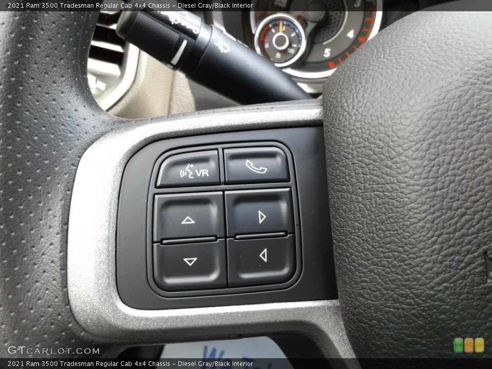 Diesel Gray/Black Interior Steering Wheel for the 2021 Ram 3500 Tradesman Regular Cab 4x4 Chassis #142477005