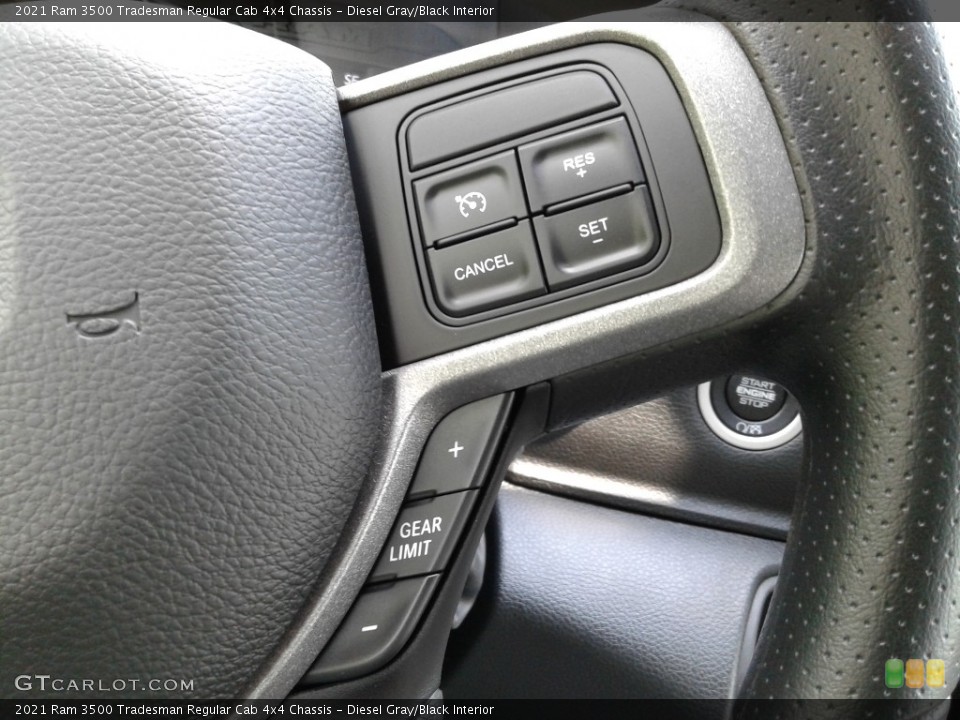 Diesel Gray/Black Interior Steering Wheel for the 2021 Ram 3500 Tradesman Regular Cab 4x4 Chassis #142477029