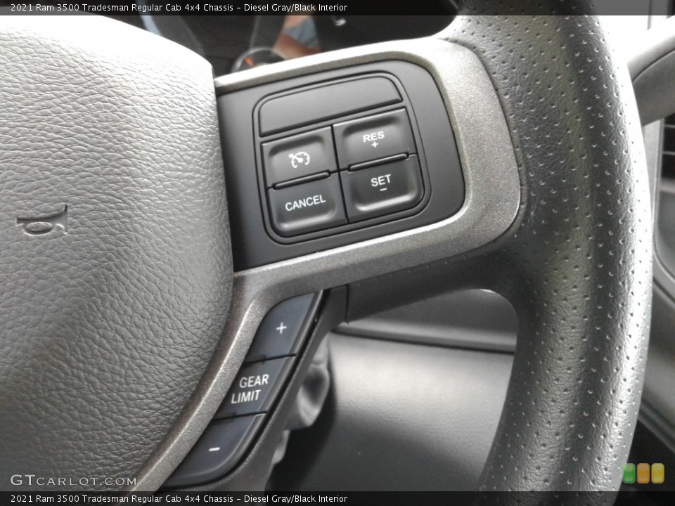 Diesel Gray/Black Interior Steering Wheel for the 2021 Ram 3500 Tradesman Regular Cab 4x4 Chassis #142477671