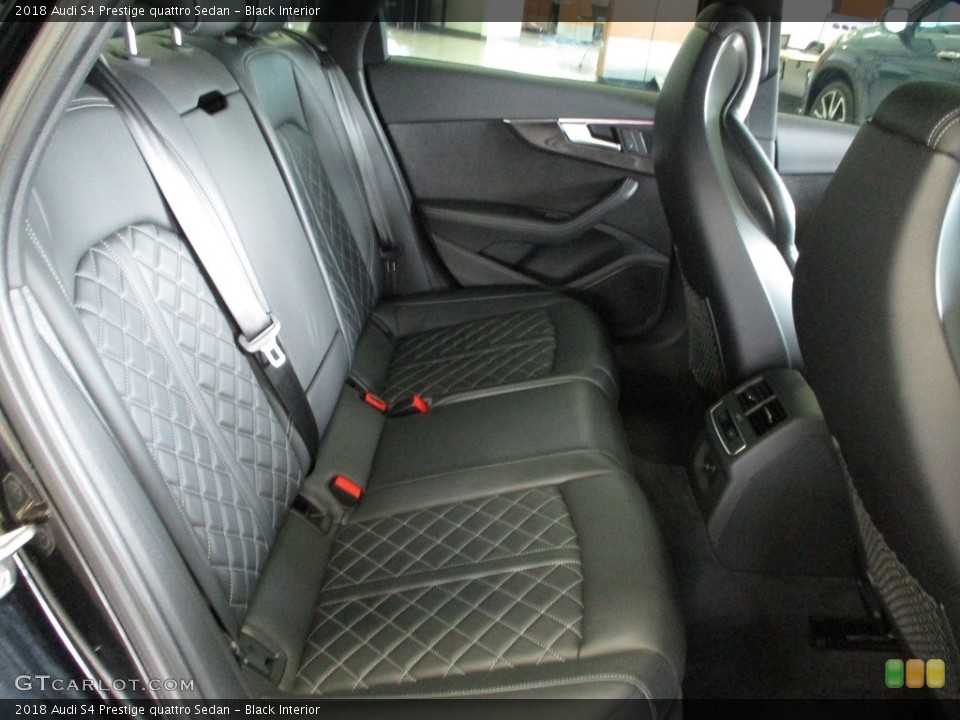 Black Interior Rear Seat for the 2018 Audi S4 Prestige quattro Sedan #142483457