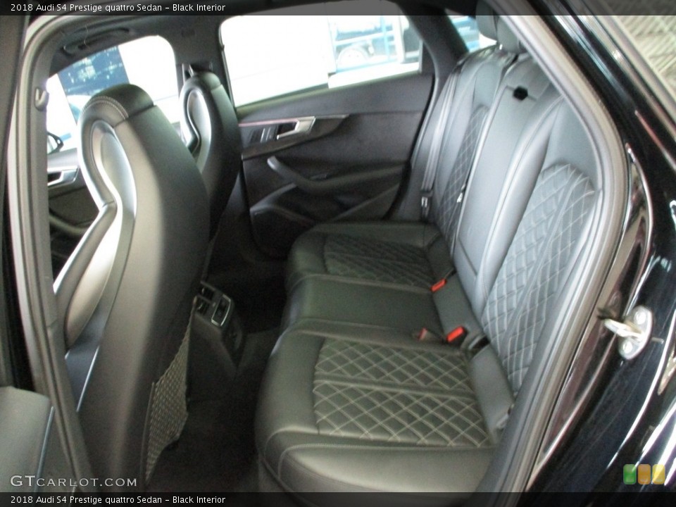 Black Interior Rear Seat for the 2018 Audi S4 Prestige quattro Sedan #142483472