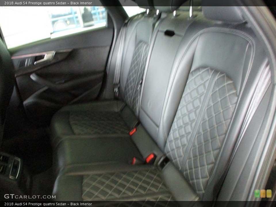 Black Interior Rear Seat for the 2018 Audi S4 Prestige quattro Sedan #142483481