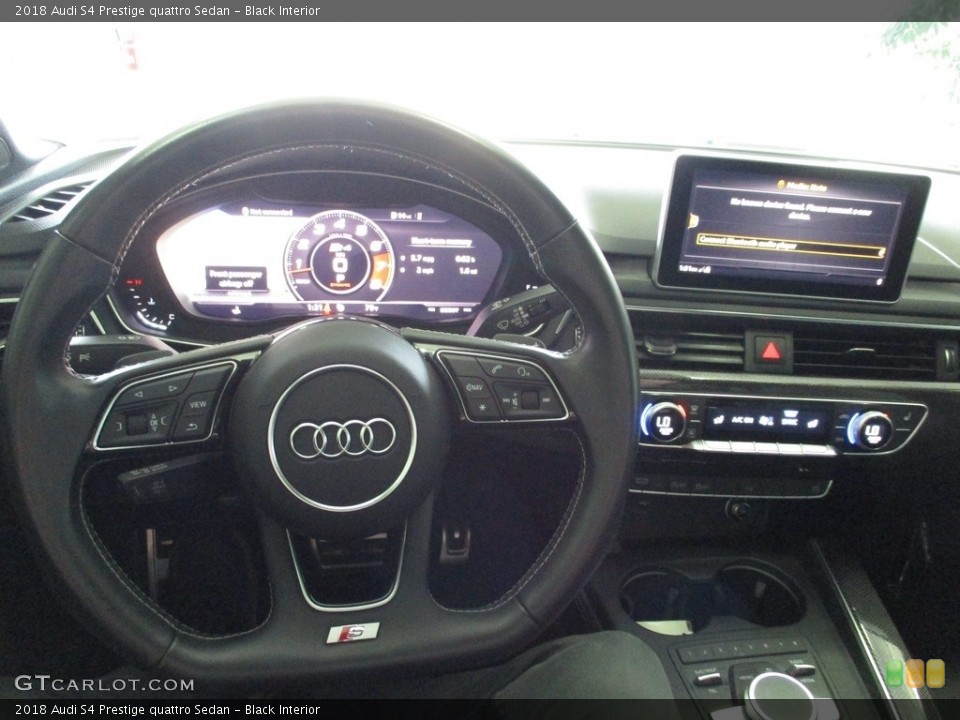 Black Interior Dashboard for the 2018 Audi S4 Prestige quattro Sedan #142483532