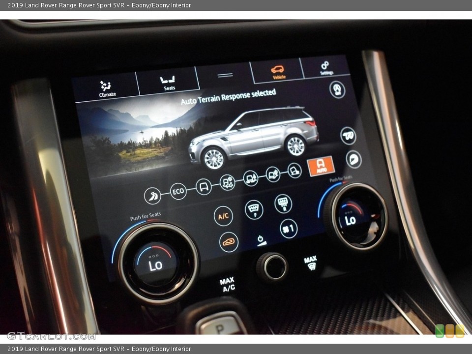 Ebony/Ebony Interior Controls for the 2019 Land Rover Range Rover Sport SVR #142486287