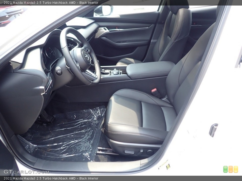 Black Interior Front Seat for the 2021 Mazda Mazda3 2.5 Turbo Hatchback AWD #142488939