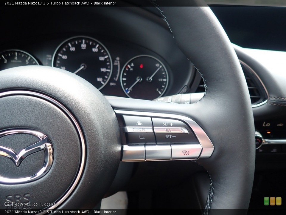 Black Interior Steering Wheel for the 2021 Mazda Mazda3 2.5 Turbo Hatchback AWD #142489071