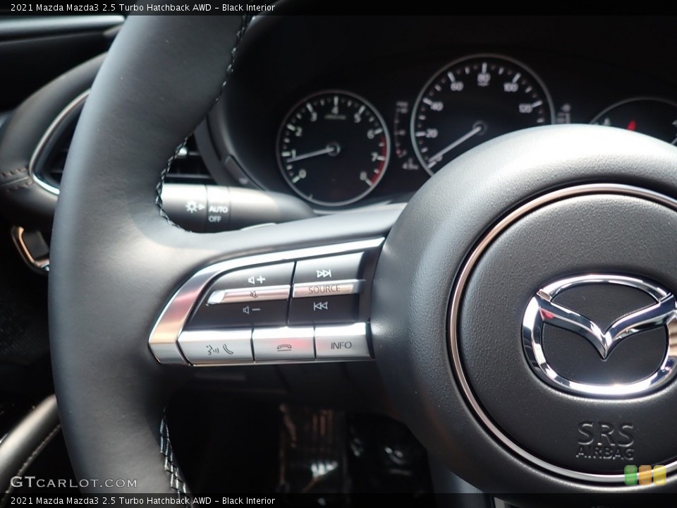 Black Interior Steering Wheel for the 2021 Mazda Mazda3 2.5 Turbo Hatchback AWD #142489098