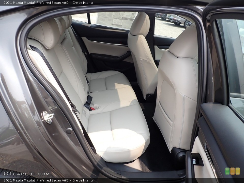 Greige Interior Rear Seat for the 2021 Mazda Mazda3 Preferred Sedan AWD #142489362