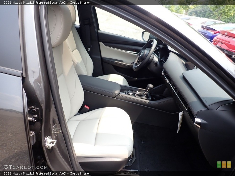 Greige Interior Front Seat for the 2021 Mazda Mazda3 Preferred Sedan AWD #142489386