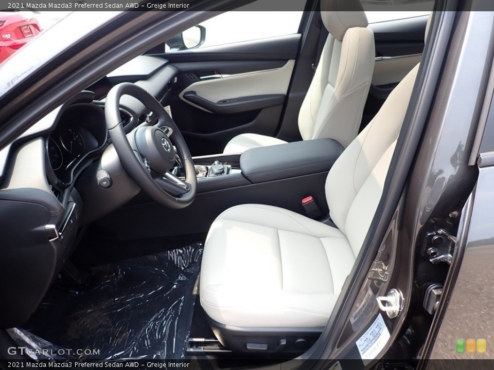 Greige Interior Photo for the 2021 Mazda Mazda3 Preferred Sedan AWD #142489455