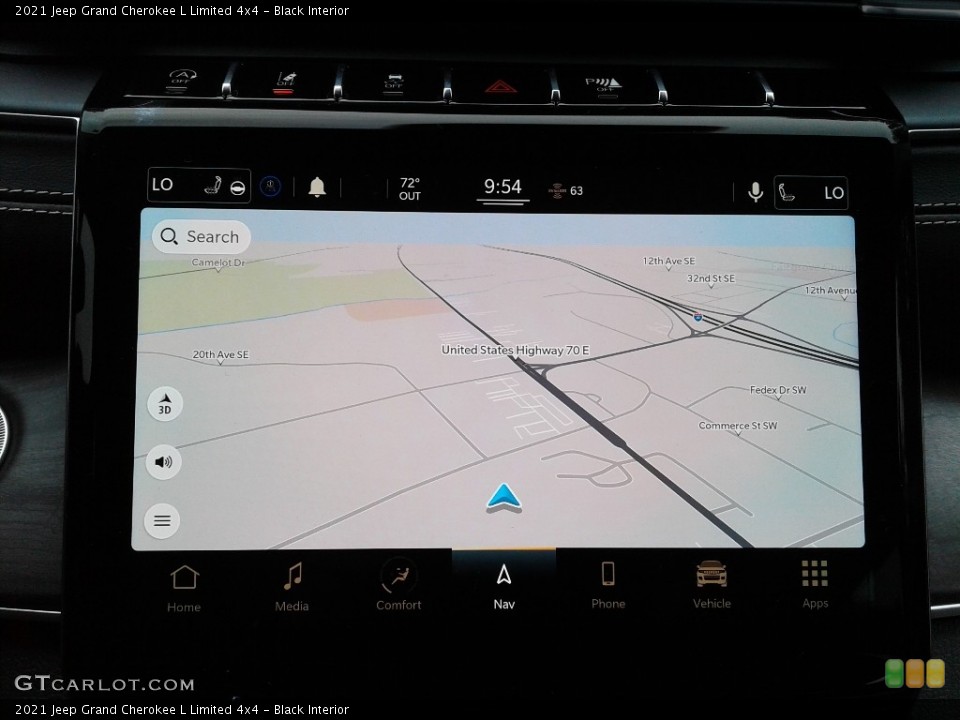 Black Interior Navigation for the 2021 Jeep Grand Cherokee L Limited 4x4 #142489779