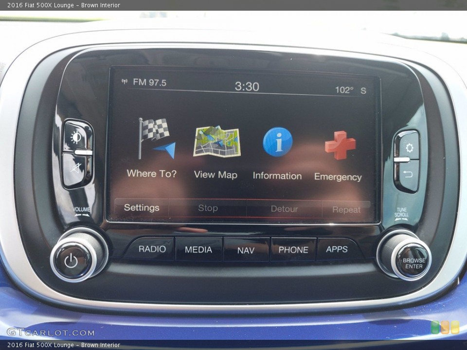 Brown Interior Controls for the 2016 Fiat 500X Lounge #142493358