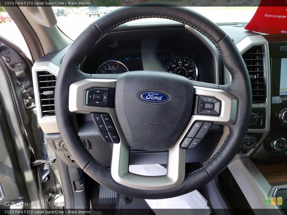 Black Interior Steering Wheel for the 2020 Ford F150 Lariat SuperCrew #142494438