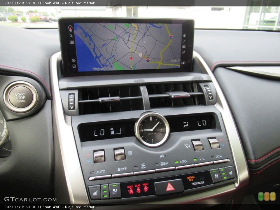 Rioja Red Interior Controls for the 2021 Lexus NX 300 F Sport AWD #142497670