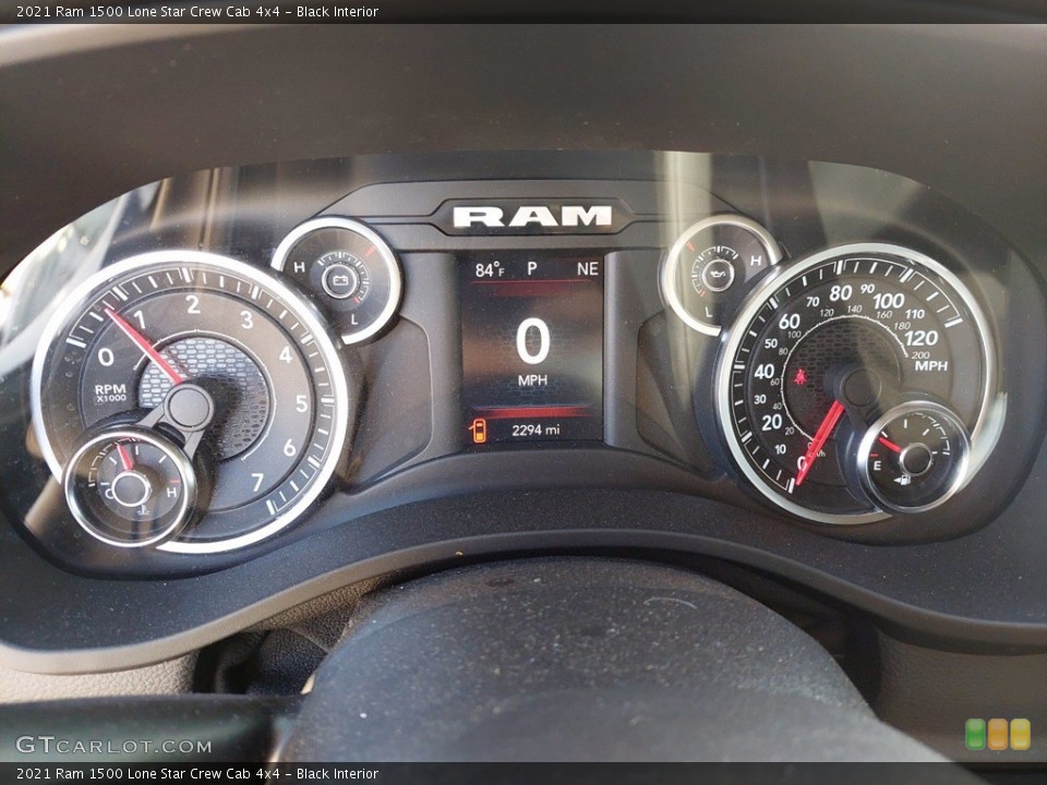 Black Interior Gauges for the 2021 Ram 1500 Lone Star Crew Cab 4x4 #142499524