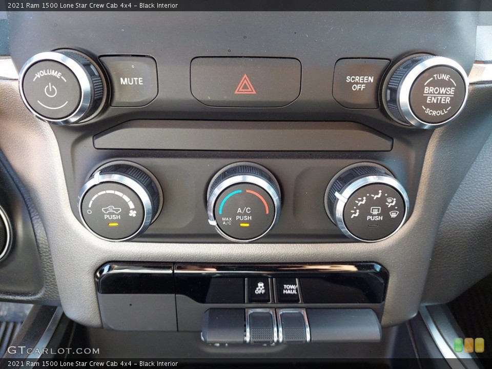 Black Interior Controls for the 2021 Ram 1500 Lone Star Crew Cab 4x4 #142499575