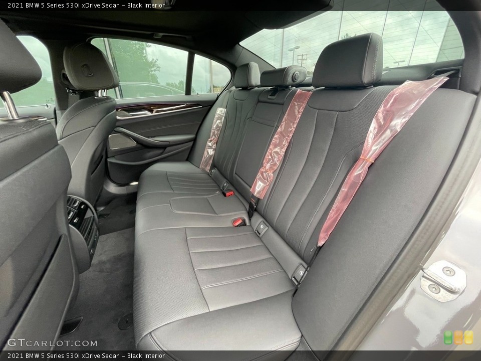 Black Interior Rear Seat for the 2021 BMW 5 Series 530i xDrive Sedan #142505448