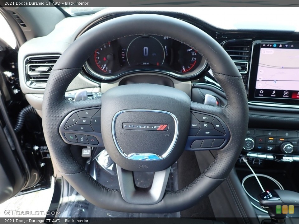 Black Interior Steering Wheel for the 2021 Dodge Durango GT AWD #142506696