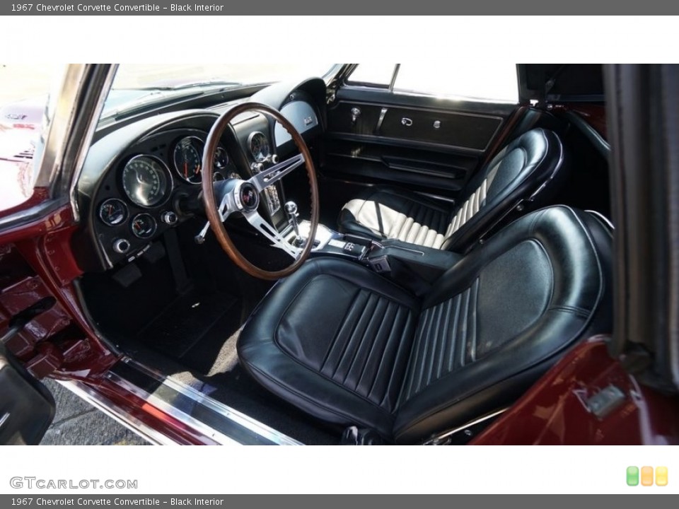 Black Interior Front Seat for the 1967 Chevrolet Corvette Convertible #142506864