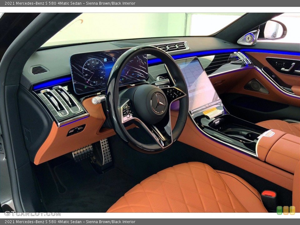 Sienna Brown/Black Interior Controls for the 2021 Mercedes-Benz S 580 4Matic Sedan #142508391