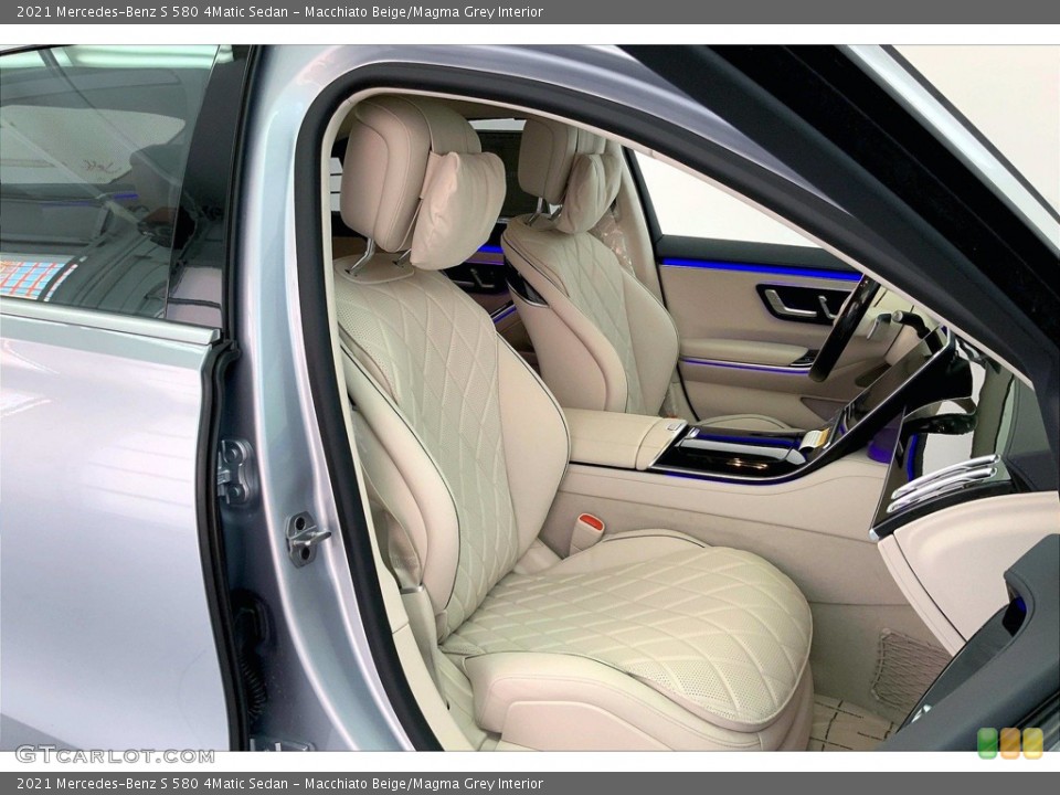 Macchiato Beige/Magma Grey Interior Photo for the 2021 Mercedes-Benz S 580 4Matic Sedan #142509045