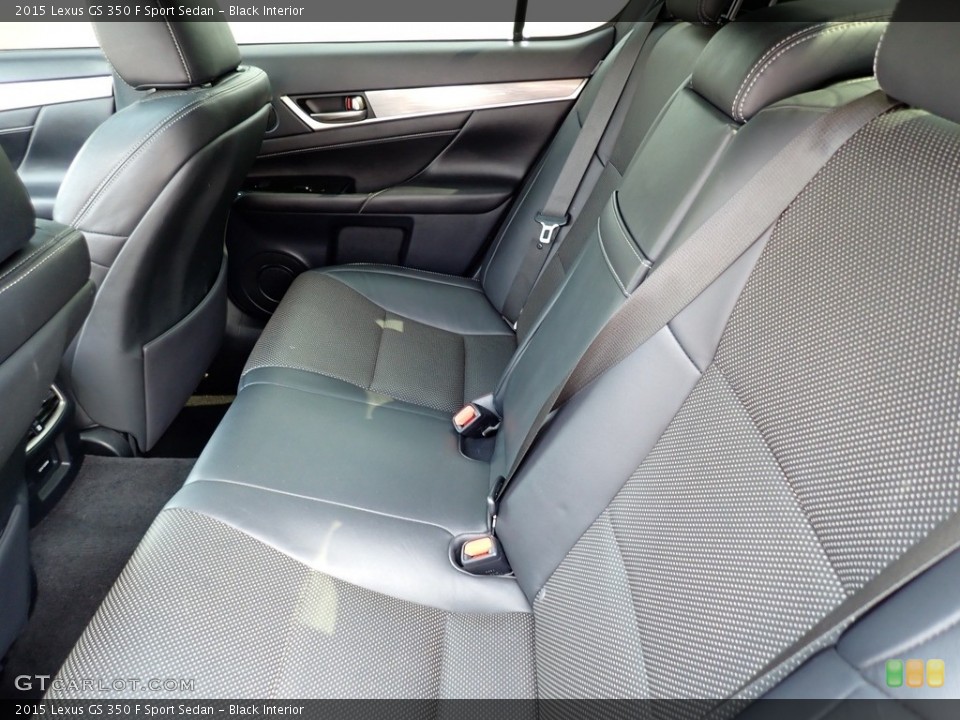 Black Interior Rear Seat for the 2015 Lexus GS 350 F Sport Sedan #142509075