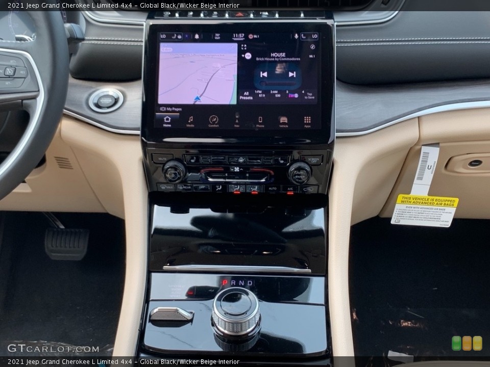 Global Black/Wicker Beige Interior Controls for the 2021 Jeep Grand Cherokee L Limited 4x4 #142509189